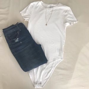 H&M Ribbed Short Sleeve Bodysuit